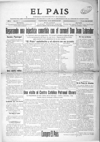 'El País  : periódico independiente' - Año 2 Número 26 - 1917 enero 13