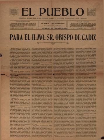 'El Pueblo : periódico político y literario, defensor de las clases jornaleras' - Año 5 Número 230 - 1920 noviembre 20