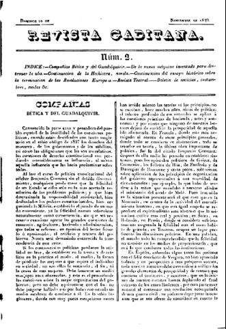 'Revista gaditana  : Periódico popular' - Número 2 - 1839 noviembre 10