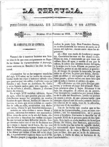 'La Tertulia periódico semanal de literatura y de artes' - Número 83 - 1850 febrero 10