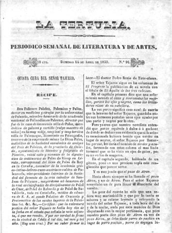 'La Tertulia periódico semanal de literatura y de artes' - Número 94 - 1850 abril 14