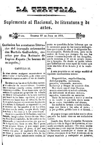 'La Tertulia periódico semanal de literatura y de artes' - 1851 julio 27