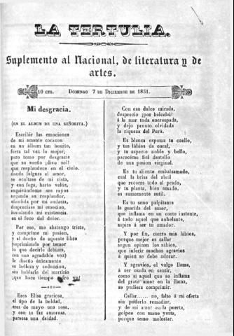'La Tertulia periódico semanal de literatura y de artes' - 1851 diciembre 7