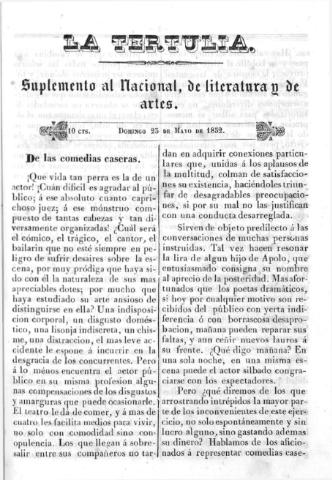 'La Tertulia periódico semanal de literatura y de artes' - 1852 mayo 23