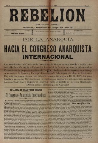 'Rebelión' - Año 2 Número 9 - 1920 enero 17