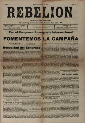 'Rebelión' - Año 2 Número 10 - 1920 enero 24