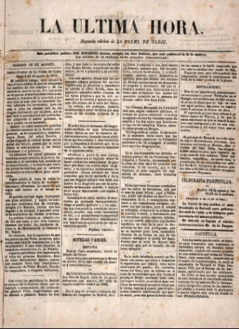 'La Última hora' - 1871 agosto 12