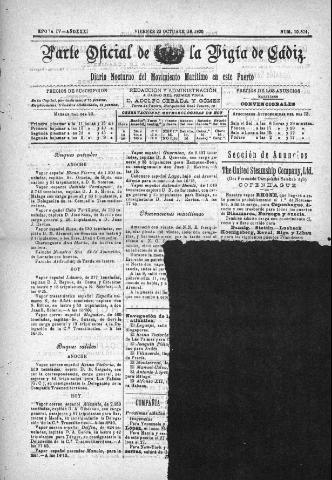 'Parte Oficial de la Vígia' - Época 4 Año 31 Número 10874 - 1920 octubre 22