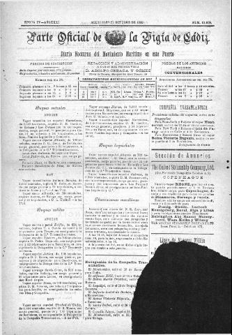 'Parte Oficial de la Vígia' - Época 4 Año 31 Número 10879 - 1920 octubre 27