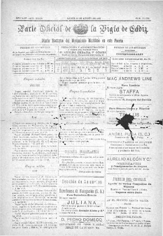 'Parte Oficial de la Vígia' - Época 4 Año 32 Número 11173 - 1921 agosto 22