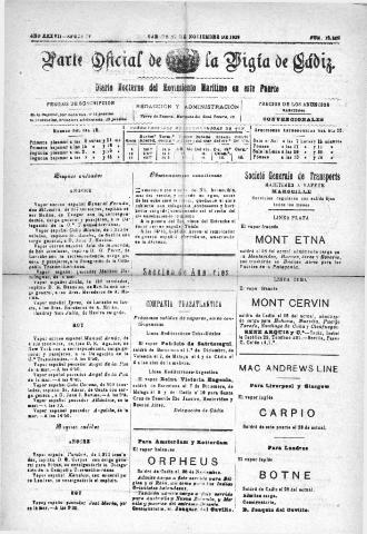 'Parte Oficial de la Vígia' - Época 4 Año 37 Número 12807 - 1926 noviembre 27