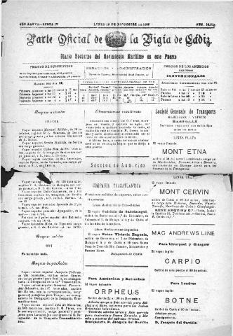 'Parte Oficial de la Vígia' - Época 4 Año 37 Número 12810 - 1926 noviembre 29