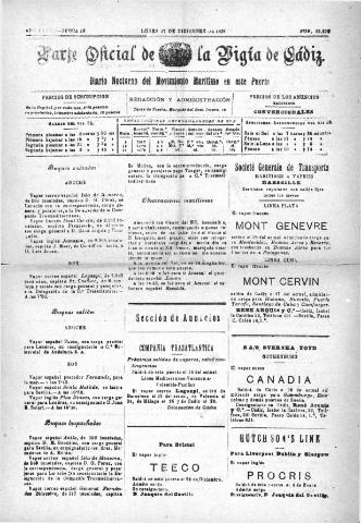 'Parte Oficial de la Vígia' - Época 4 Año 37 Número 12839 - 1926 diciembre 27