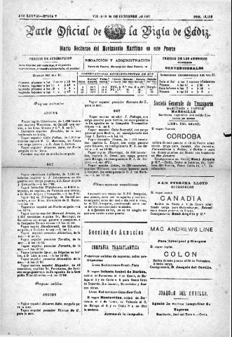 'Parte Oficial de la Vígia' - Época 5 Año 38 Número 13150 - 1927 diciembre 30