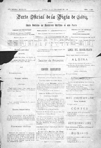 'Parte Oficial de la Vígia' - Época 7 Año 48 Número 14865 - 1932 diciembre 30