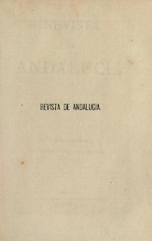 'Revista de Andalucía' - Año 2 Tomo 1 - 1875
