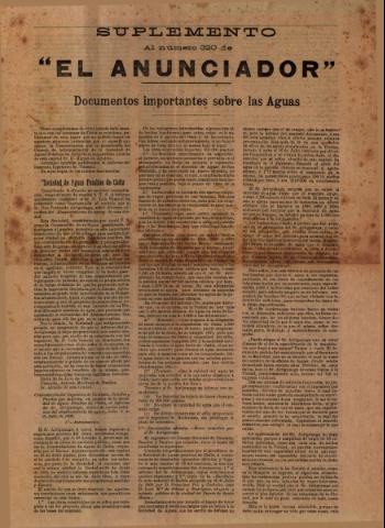 'El anunciador : periódico independiente de noticias y anuncios' - Número 320