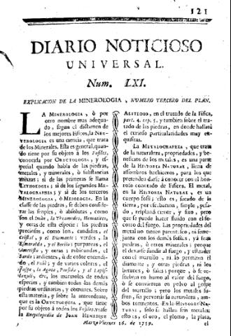 'Diario noticioso, curioso, erudito y comercial público y económico' - Número 61 - 1759 marzo 16
