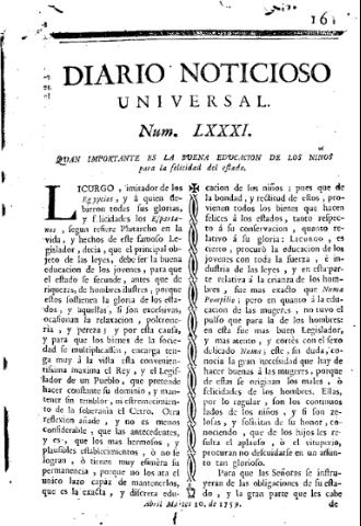 'Diario noticioso, curioso, erudito y comercial público y económico' - Número 81 - 1759 abril 10