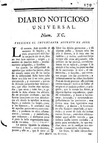 'Diario noticioso, curioso, erudito y comercial público y económico' - Número 90 - 1759 abril 24