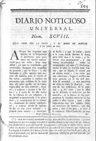 'Diario noticioso, curioso, erudito y comercial público y económico' - Número 98 - 1759 mayo 3