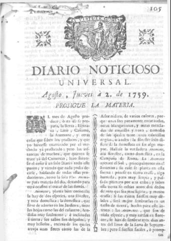 'Diario noticioso, curioso, erudito y comercial público y económico' - Número 53 - 1759 agosto 2