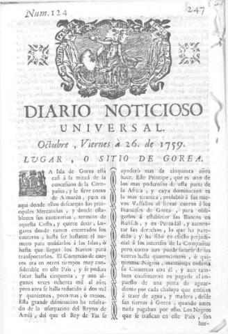 'Diario noticioso, curioso, erudito y comercial público y económico' - Número 120 - 1759 octubre 26