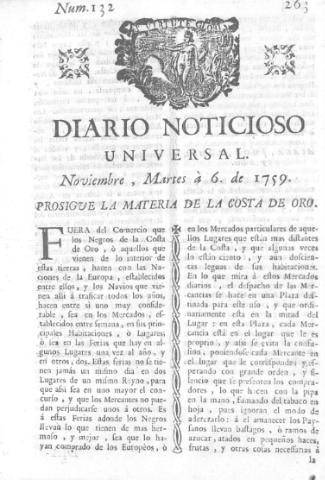 'Diario noticioso, curioso, erudito y comercial público y económico' - Número 132 - 1759 noviembre 6
