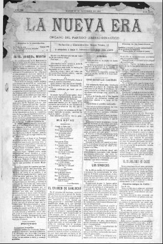 'La Nueva era' - Año 12 Número 4033 - 1894 noviembre 20
