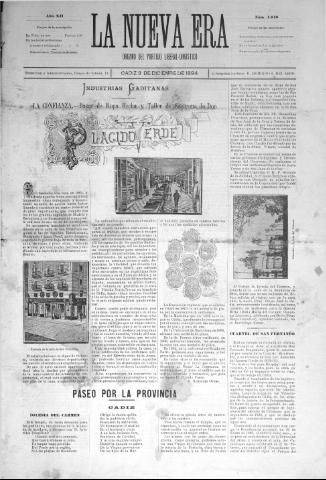 'La Nueva era' - Año 12 Número 4046 - 1894 diciembre 3