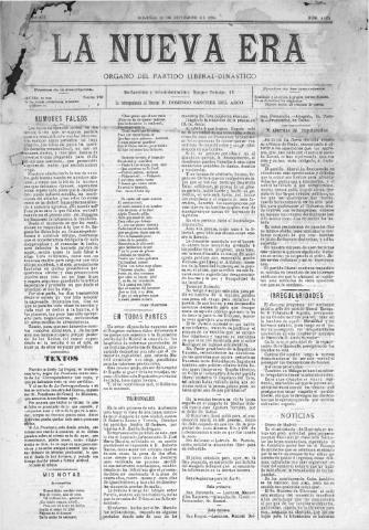'La Nueva era' - Año 12 Número 4072 - 1894 diciembre 30