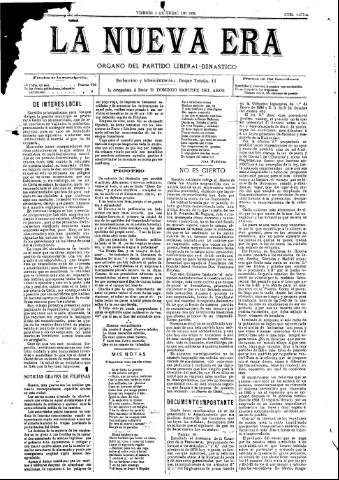 'La Nueva era' - Año 13 Número 4077 - 1895 enero 4
