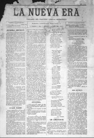 'La Nueva era' - Año 13 Número 4079 - 1895 enero 6