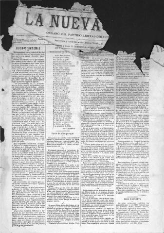 'La Nueva era' - Año 13 Número 4082 - 1895 enero 9