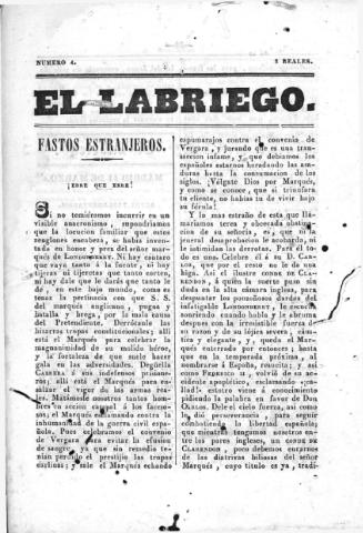 'El Labriego.' - Número 4 - 1840