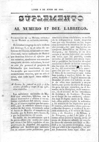 'El Labriego.' - 08 junio 1840
