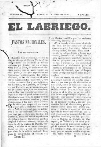 'El Labriego.' - Número 23 - 27 junio 1840