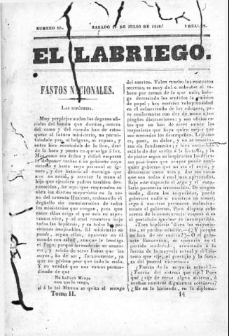 'El Labriego.' - Número 29 - 18 julio 1840