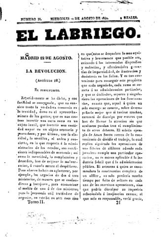 'El Labriego.' - Número 36 - 12 agosto 1840