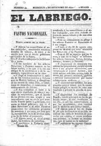 'El Labriego.' - Número 42 - 2 septiembre 1840