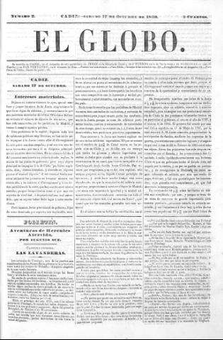 'El Globo' - Número 2 - 1840 octubre 17