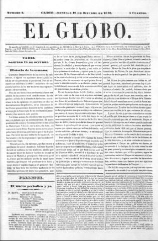 'El Globo' - Número 3 - 1840 octubre 18