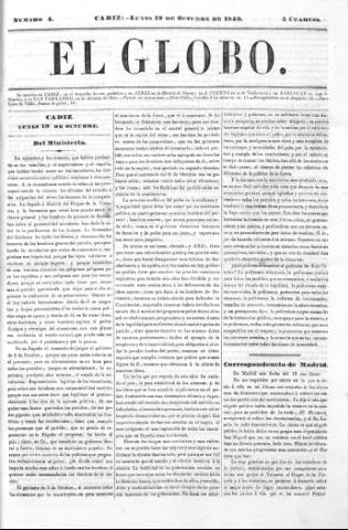 'El Globo' - Número 4 - 1840 octubre 19