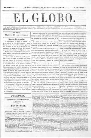 'El Globo' - Número 5 - 1840 octubre 20