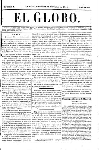 'El Globo' - Número 7 - 1840 octubre 22