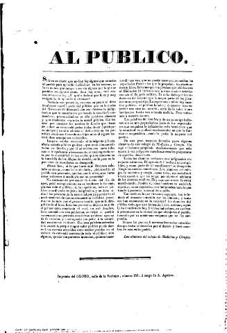 'El Globo' - Número 9 - 1840 octubre 24