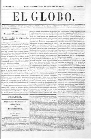 'El Globo' - Número 12 - 1840 octubre 27