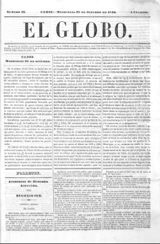 'El Globo' - Número 13 - 1840 octubre 28