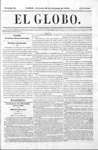 'El Globo' - Número 15 - 1840 octubre 30