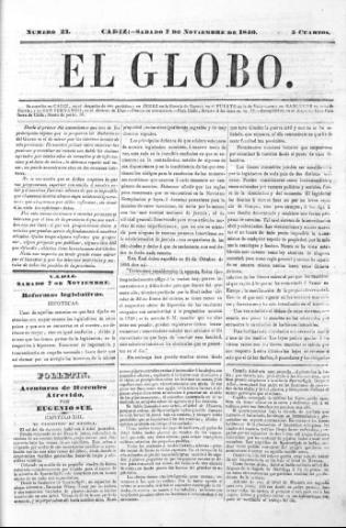 'El Globo' - Número 23 - 1840 noviembre 7